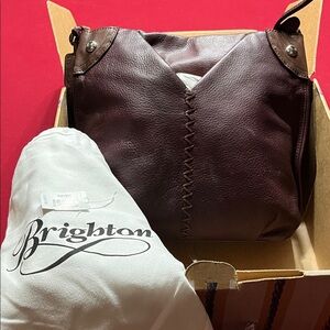 Brighton Dark Brown Leather Crossbody Bag